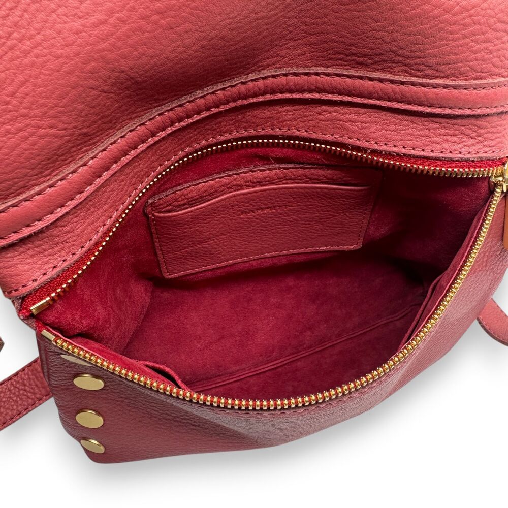 Hammitt VIP Medium Rouge Pink Leather Crossbody Gold EUC Bag - Picture 7 of 14